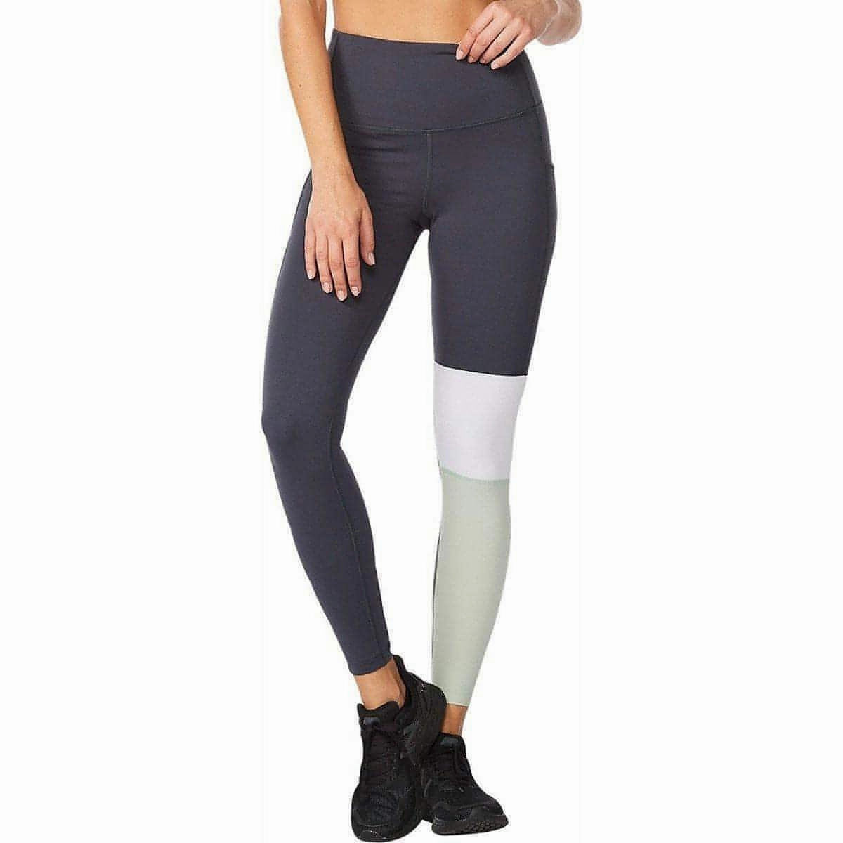 Comfortable Design 2XU Form Block Hi Rise Compression Womens Long Running Tights - Navy