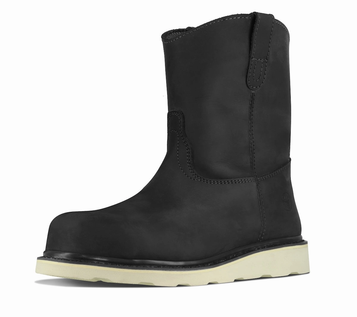 Elastic Goring Seamless Comfort Rough Trail Hiker 8" Wellington Steel Toe Work Boots for Men and Electrical Hazard Rated