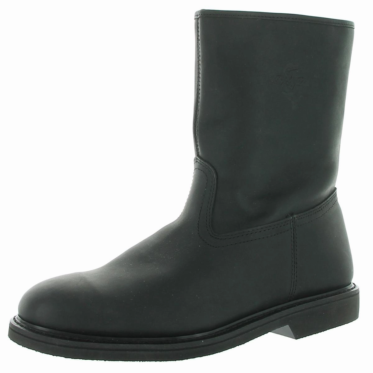 High Shaft 9" Pile-Lined Mens Leather Pile Lined Mid-Calf Boots