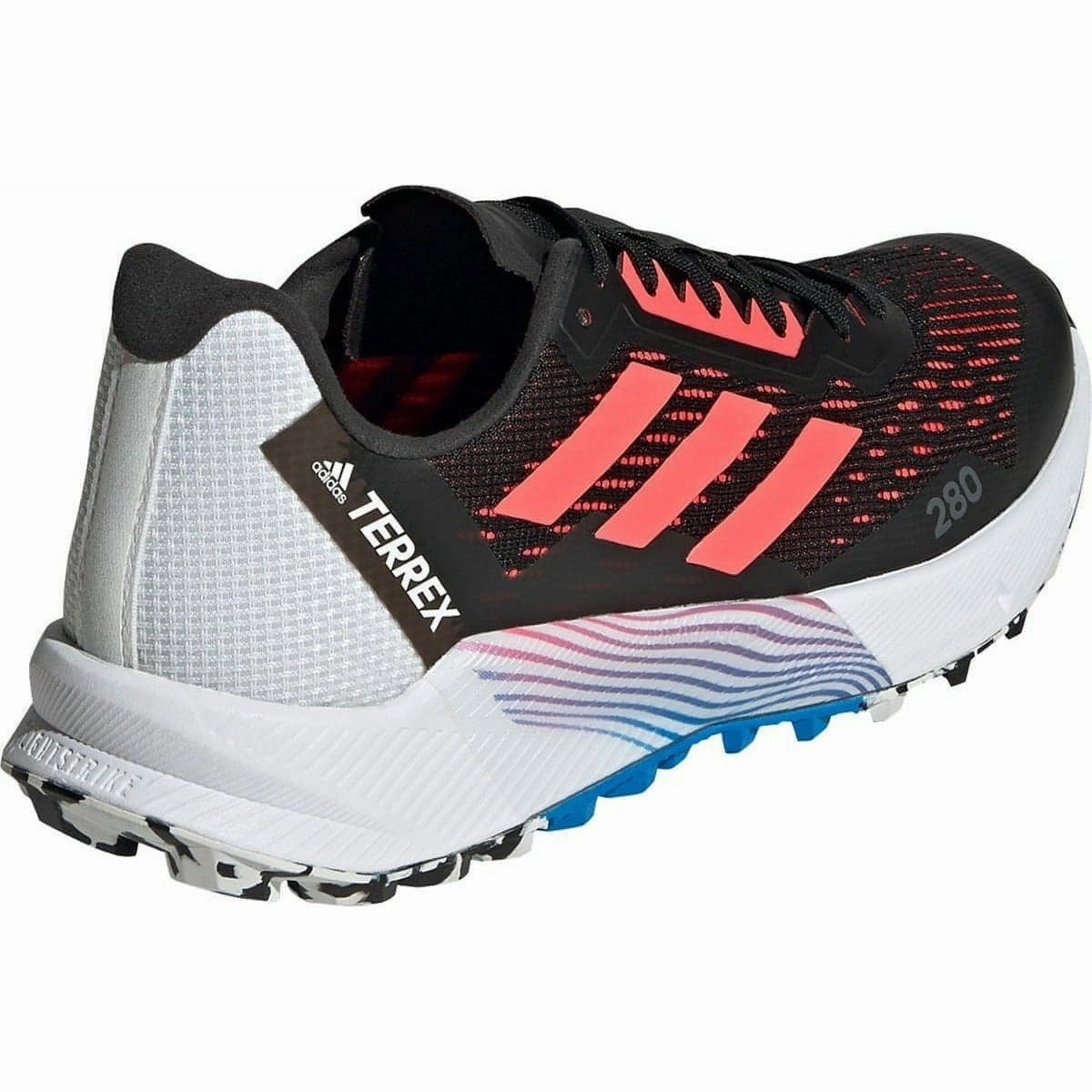 High Rebound EVA Ergonomic Heel Design adidas Terrex Agravic Flow 2 Womens Trail Running Shoes - Black