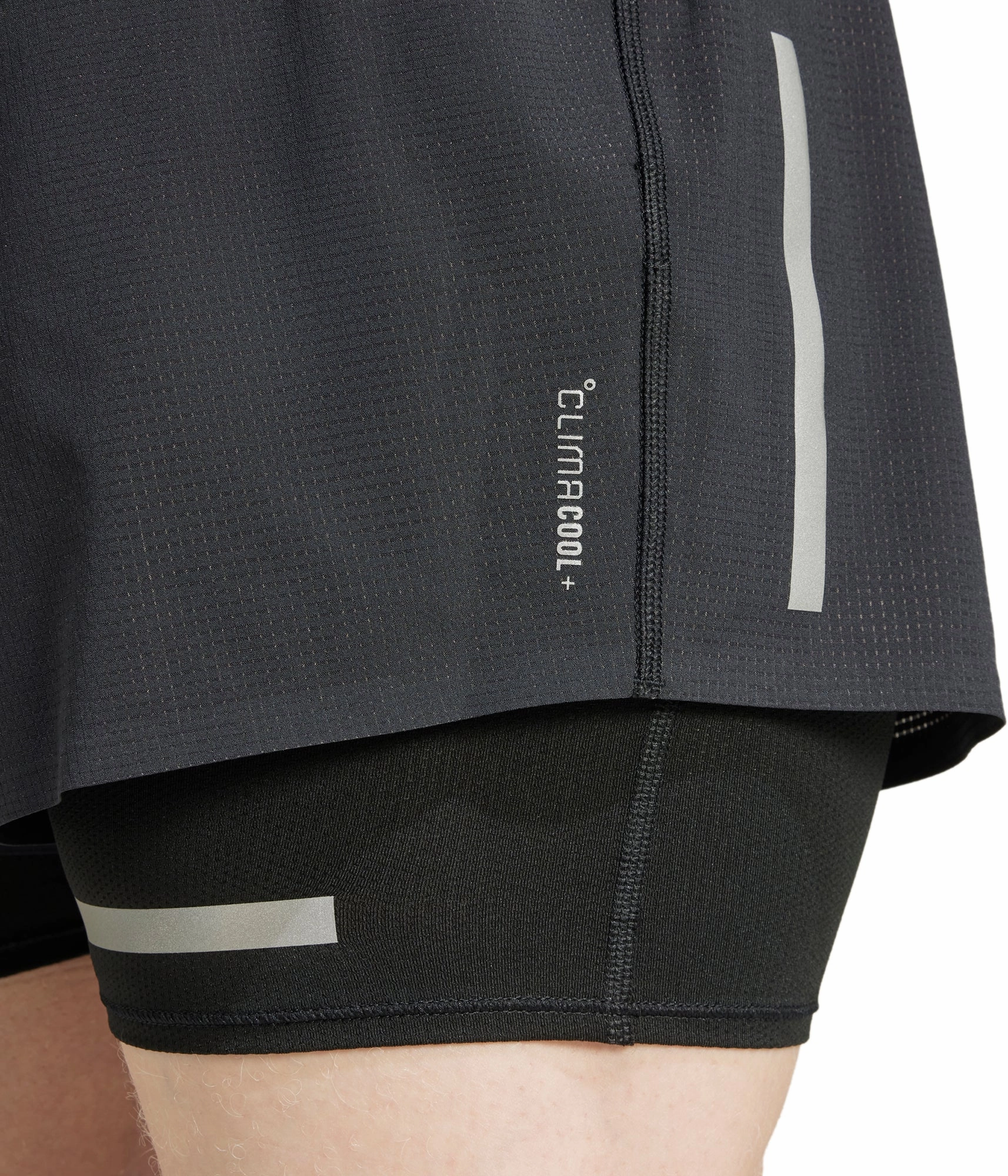 Unisex Trendy Fashion adidas Ultimate Reflective 2 In 1 Mens Running Shorts - Black