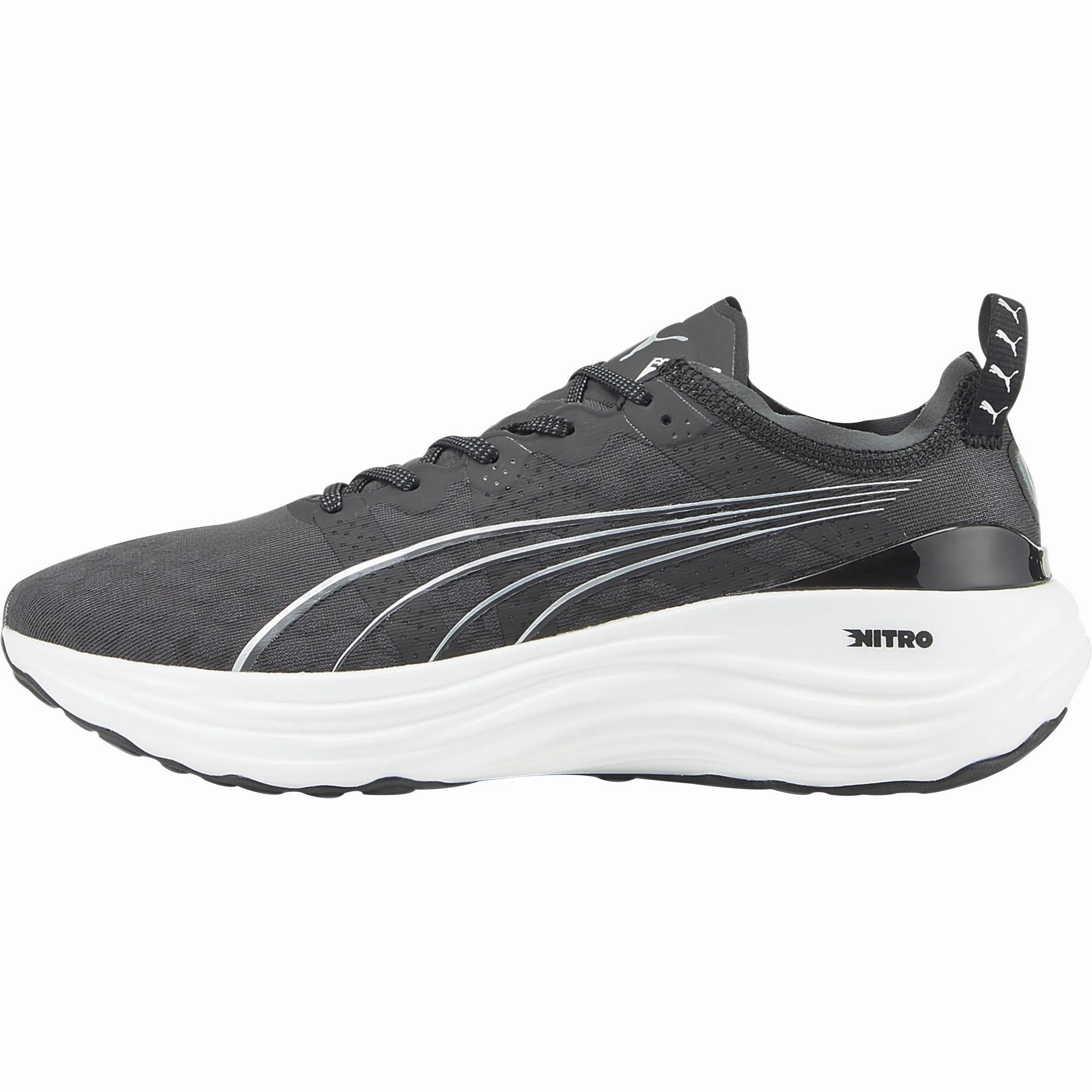Puma ForeverRun Nitro Mens Running Shoes - Black Orthotic Compatible Footbed Lateral Support Frame