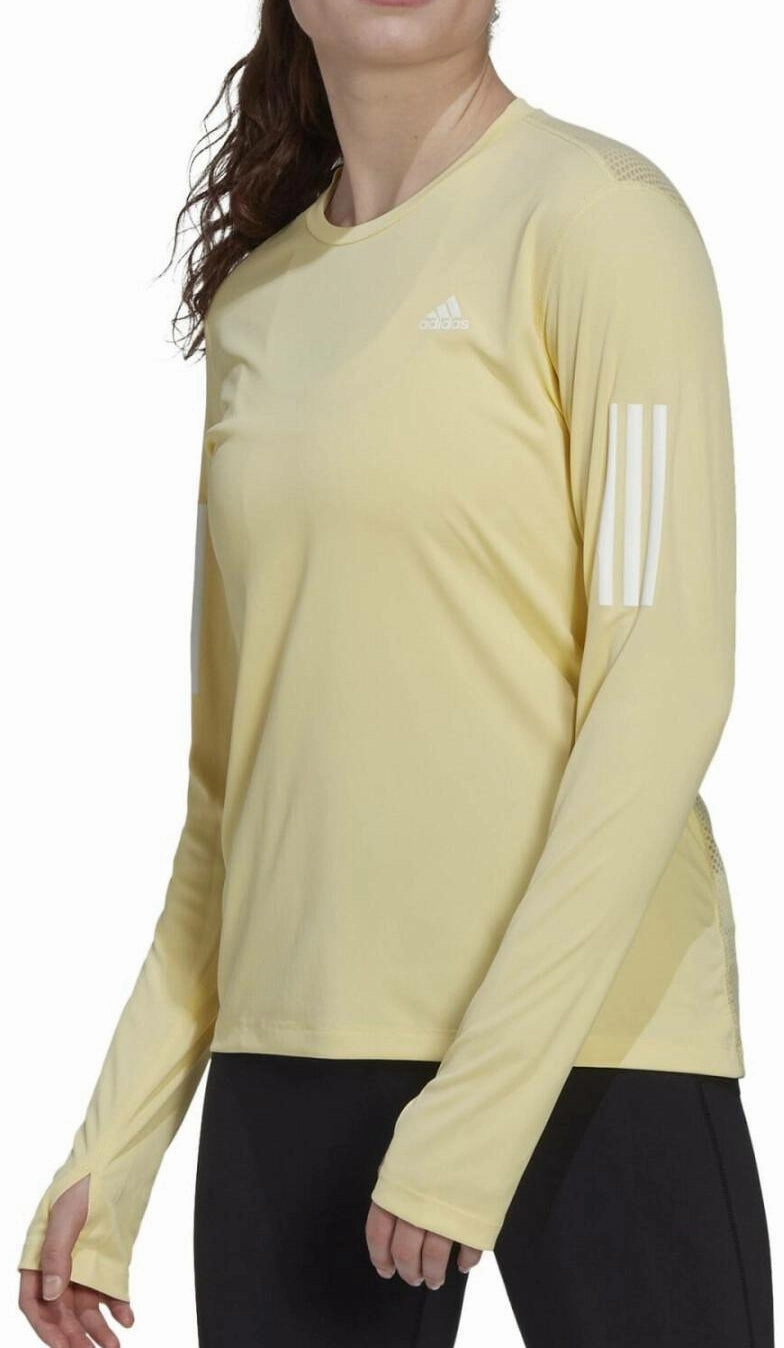 anti - static men adidas Own The Run Long Sleeve Womens Running Top - Yellow
