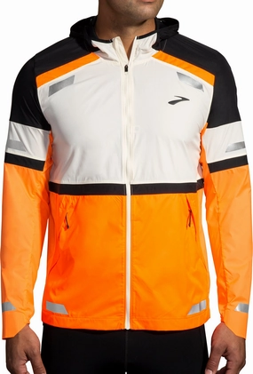 Brooks Run Visible 2.0 Mens Running Jacket - Grey Compressed Packaging