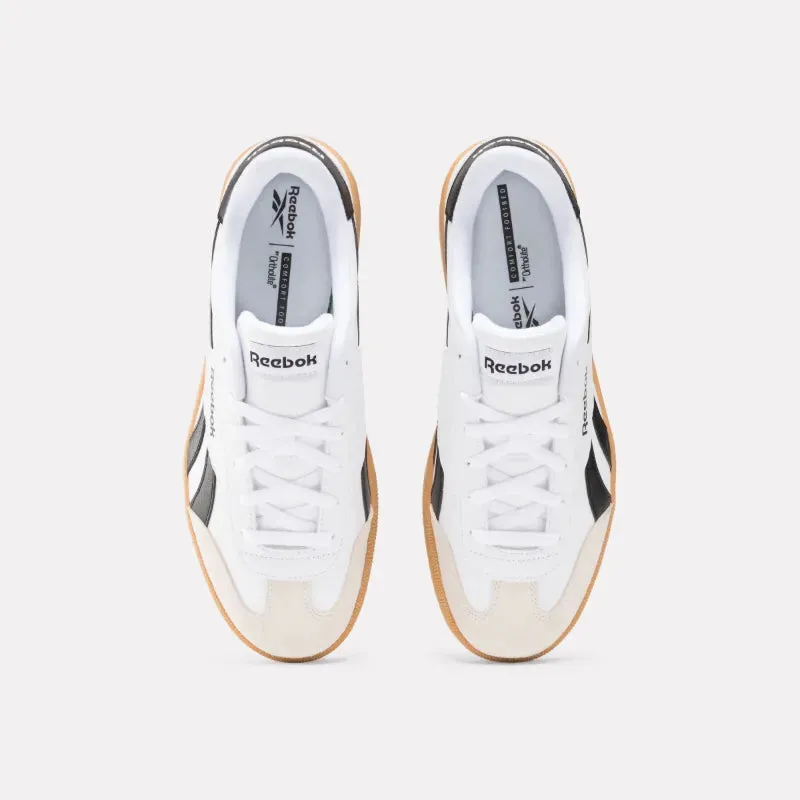 Travel Friendly Microfiber Lining Technology Reebok Men's Smash Edge S White/Black Sneaker