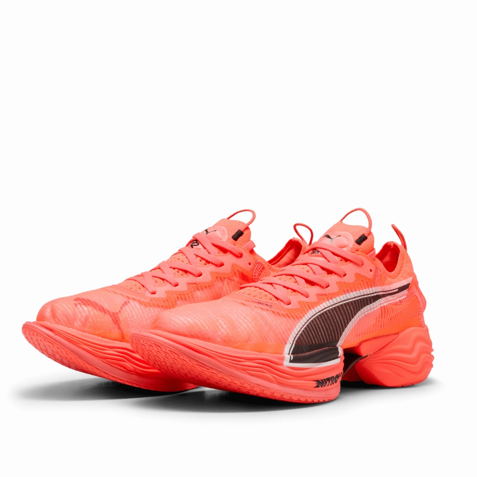 Puma Men's Fast-R NITRO Elite 2 Running Shoes in Glowing Red/Puma White SS25 Fluid Ride Technology