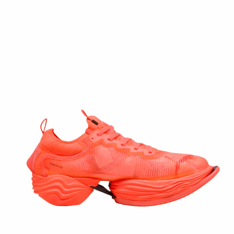 Puma Men's Fast-R NITRO Elite 2 Running Shoes in Glowing Red/Puma White SS25 Ventilated Insoles Custom - made