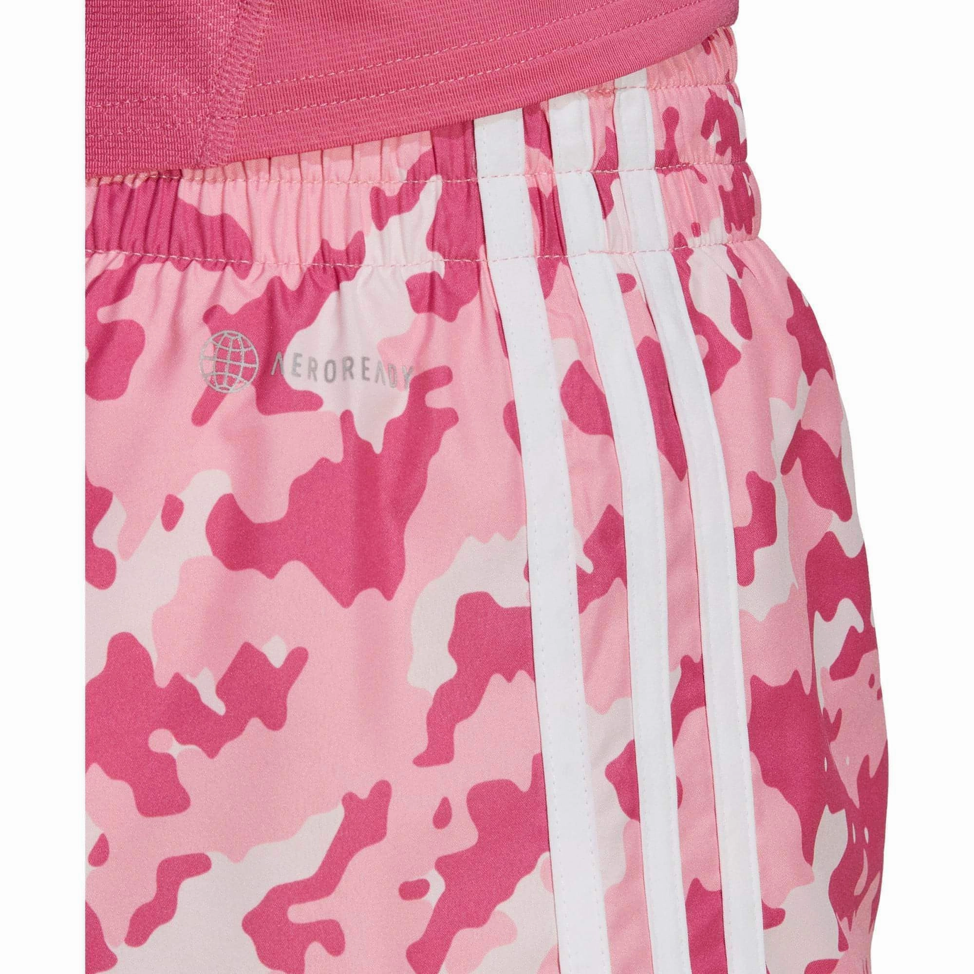 adidas 3 Inch Marathon 20 Womens Running Shorts - Pink snap closure