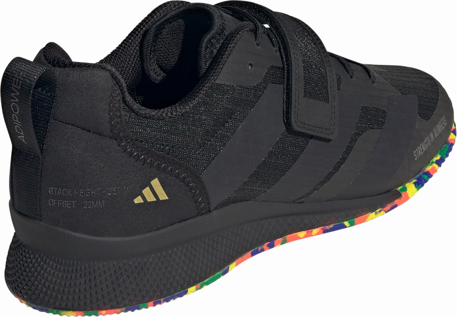 Airflow Optimized Structure Moisture Wicking Inner Layer adidas Adipower 3 Mens Weightlifting Shoes - Black