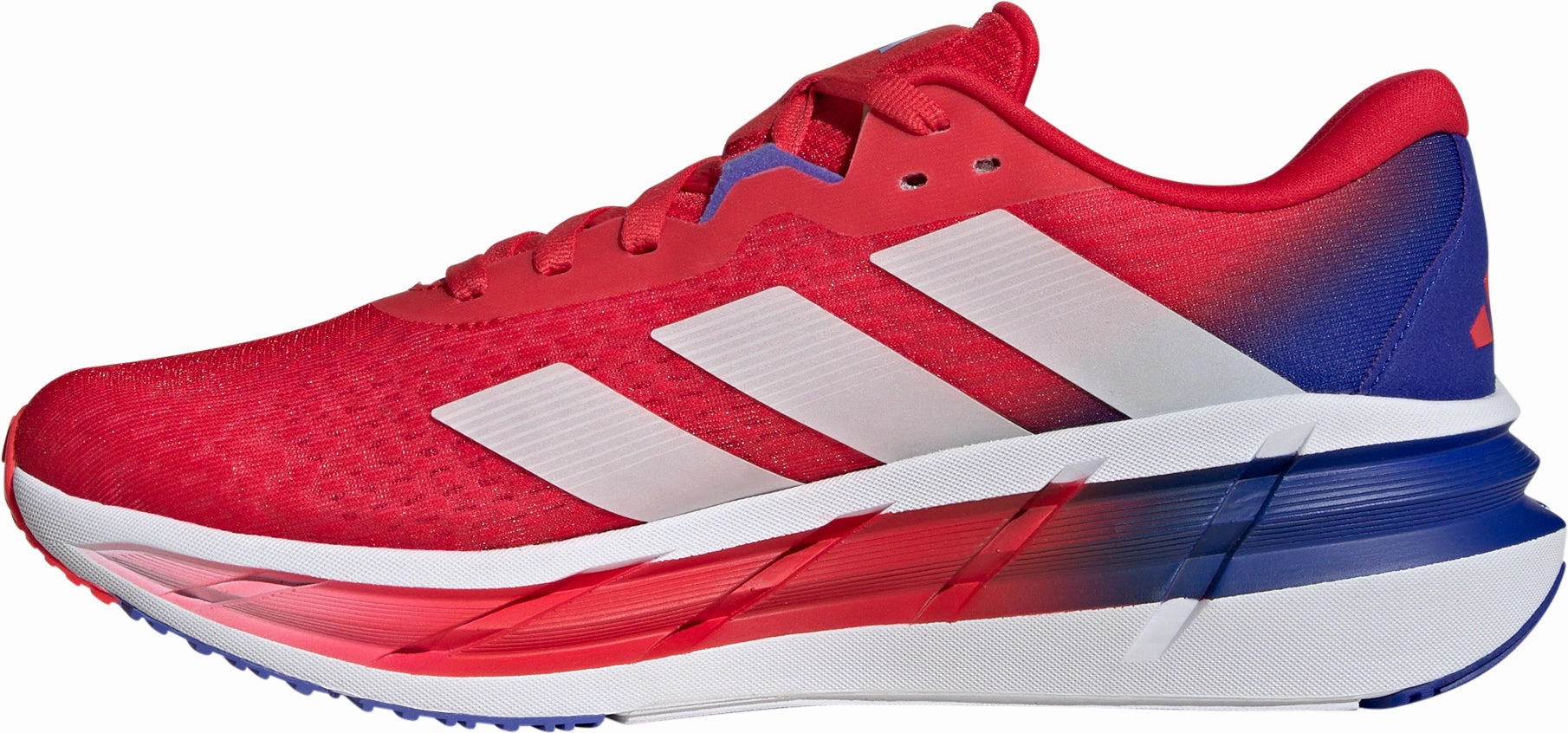 Asymmetric Lace Guides Comfortable ankle support adidas Adistar 3.0 Mens Running Shoes - Red