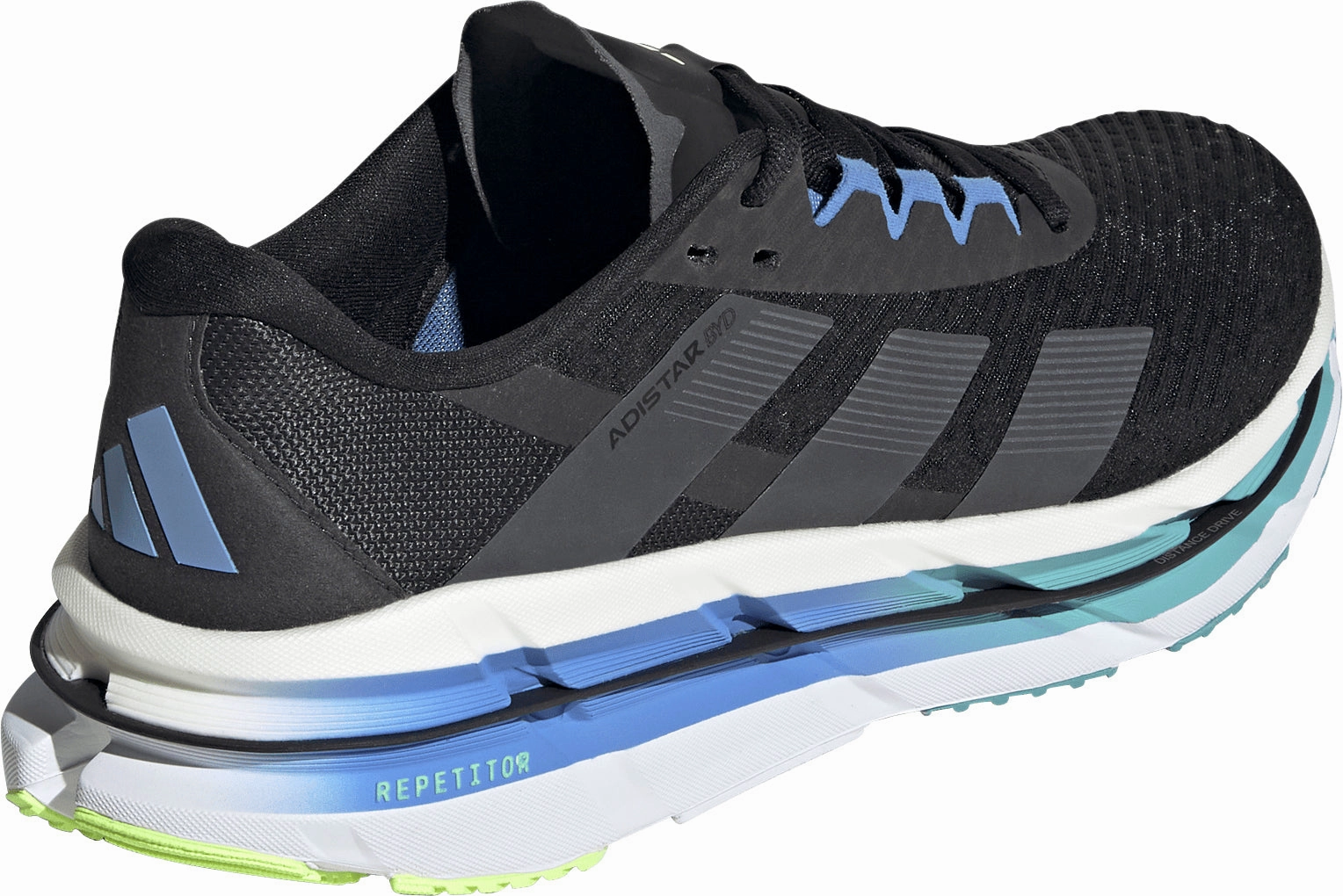 adidas Adistar BYD Mens Running Shoes - Black Heel Lockdown Tech