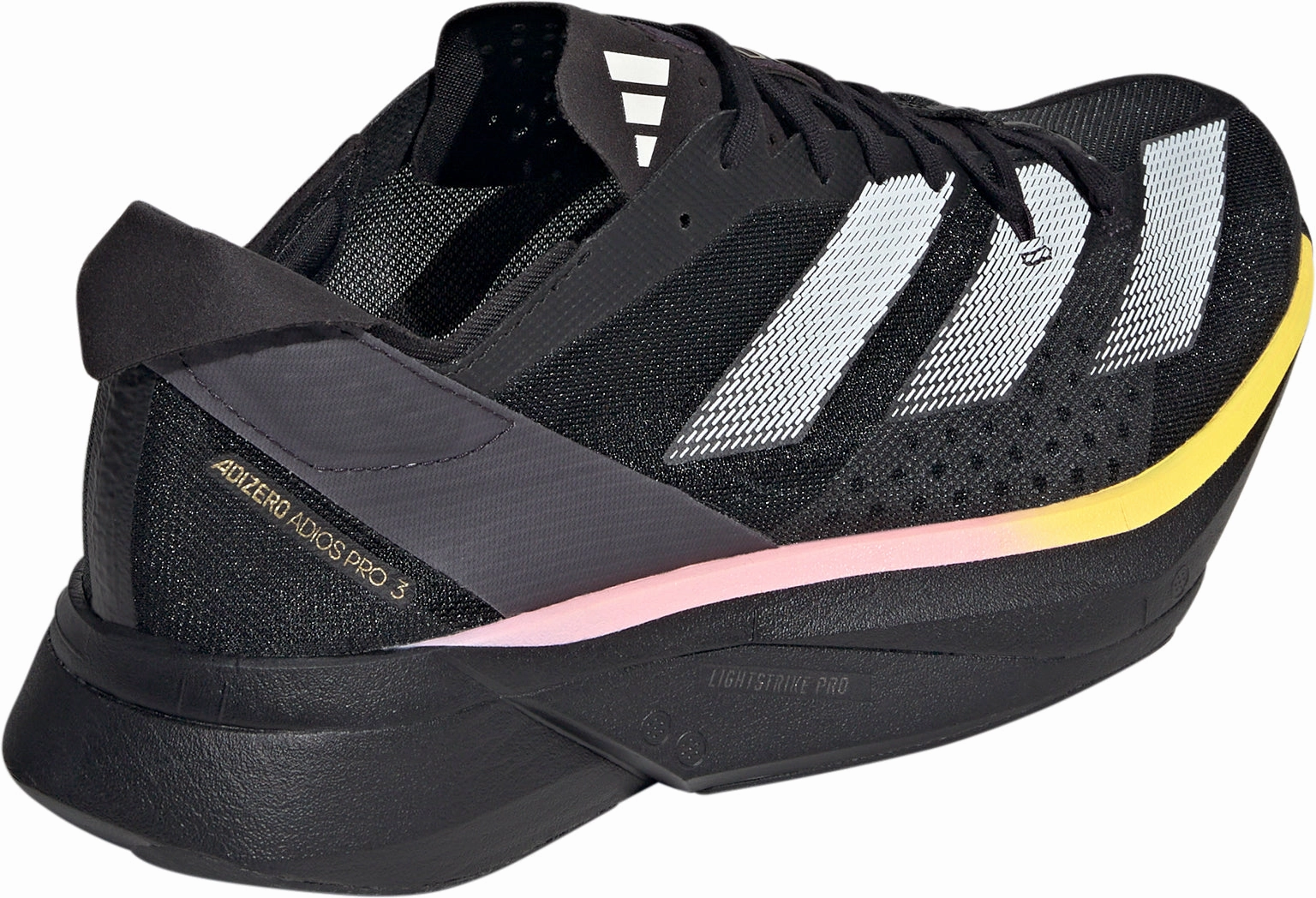 adidas Adizero Adios Pro 3 Running Shoes - Black Shockwave Dissipation adapt to different paces