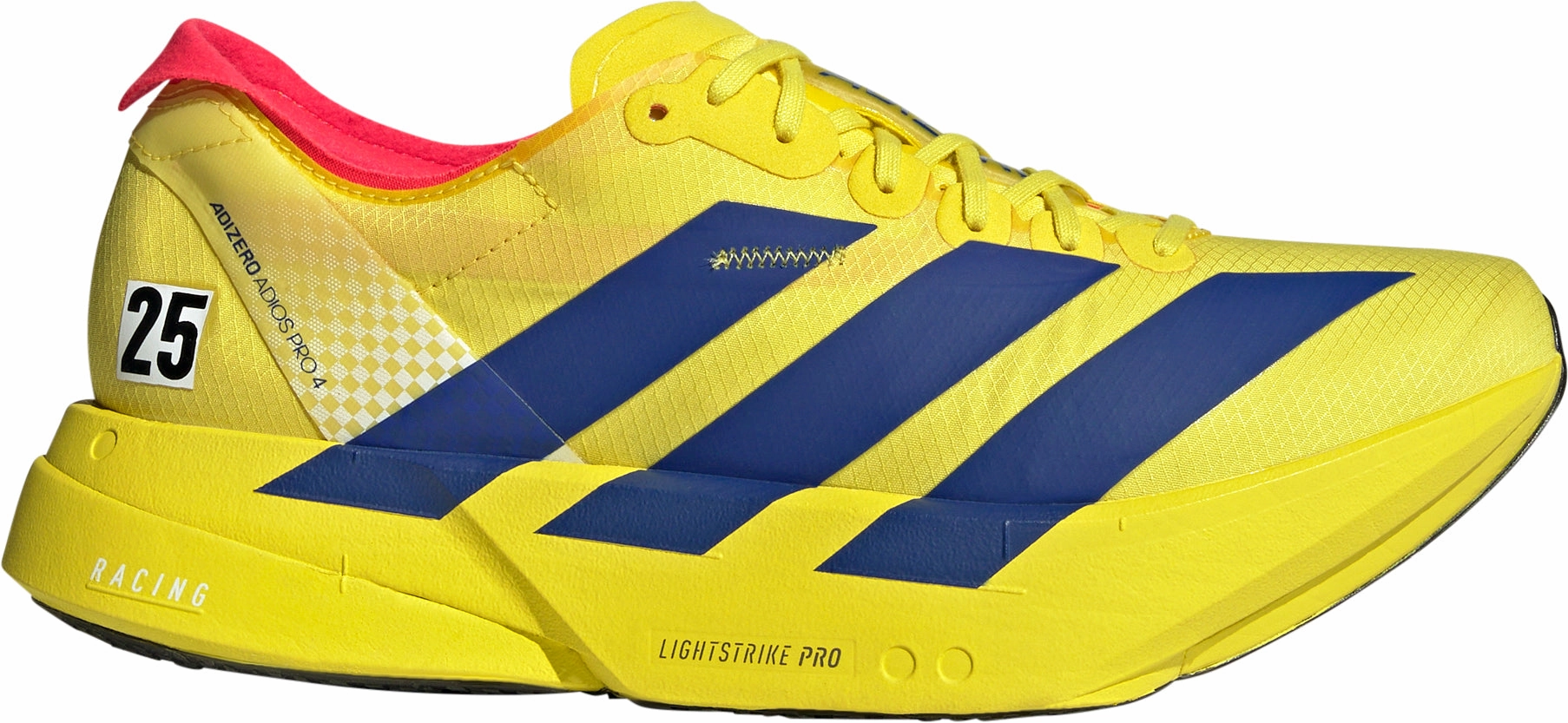 High Rebound Sole adidas Adizero Adios Pro 4 Mens Running Shoes - Yellow