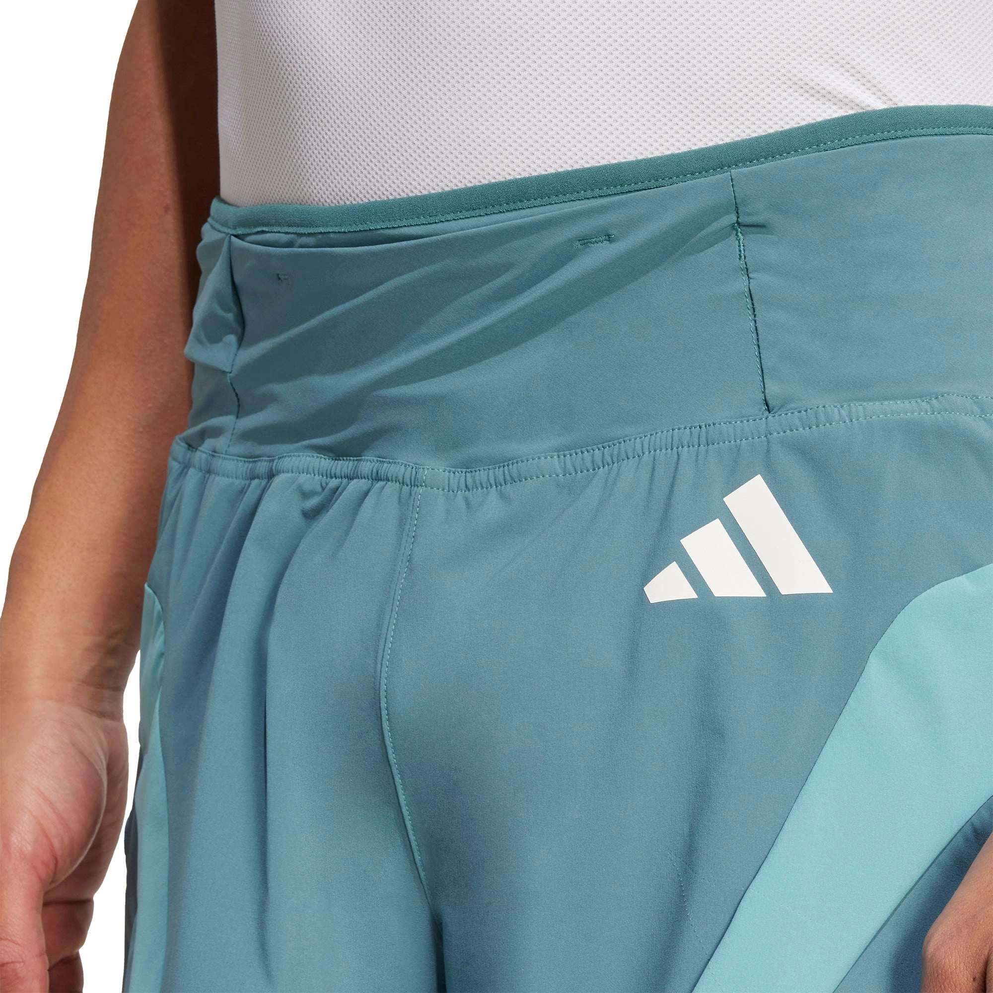 entertainment industry Tactile Feedback Loops adidas Adizero Archive Gel 3 Inch Mens Running Shorts - Green