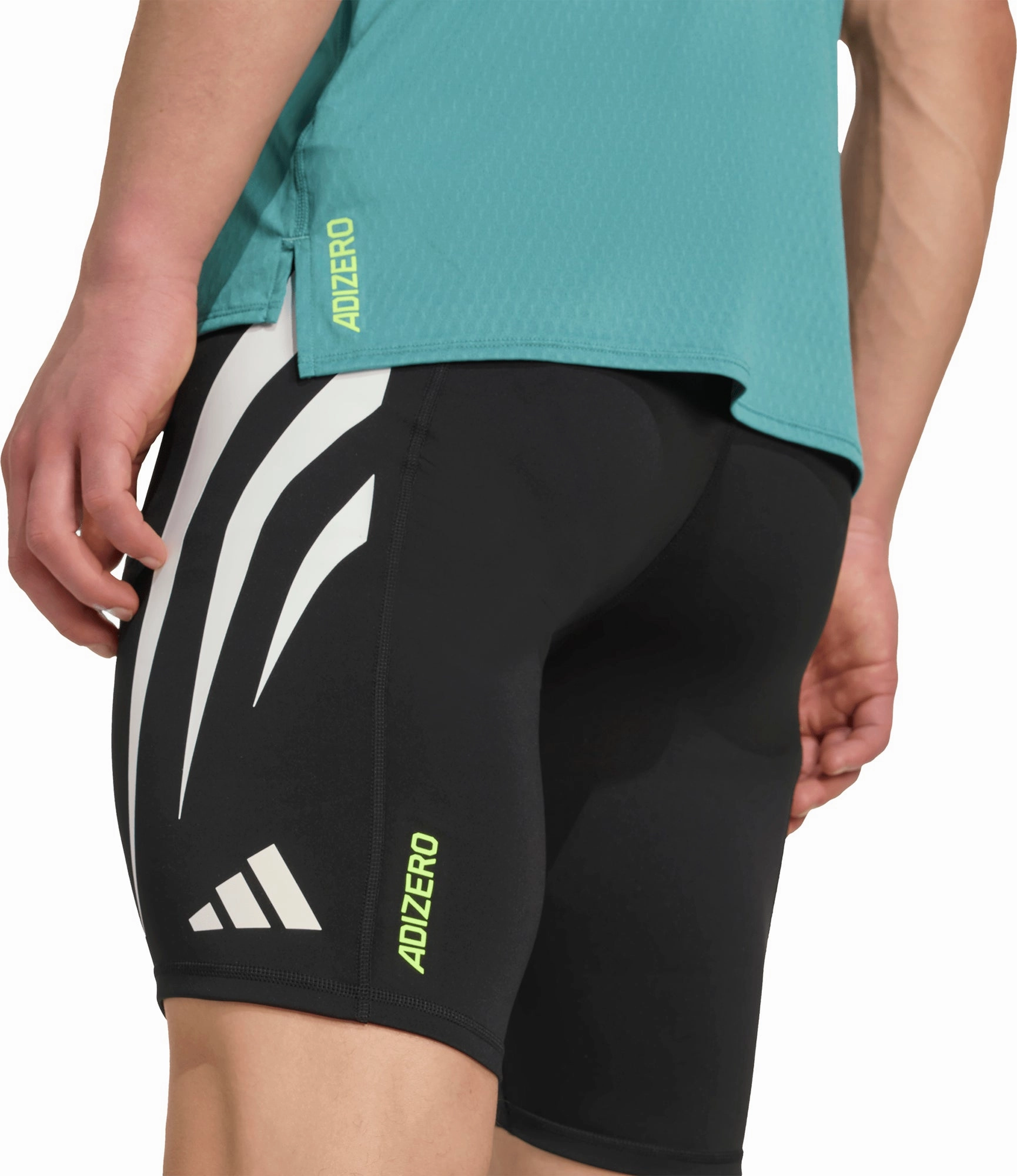 adidas Adizero Archive Mens Short Running Tights - Black Wear Anywhere