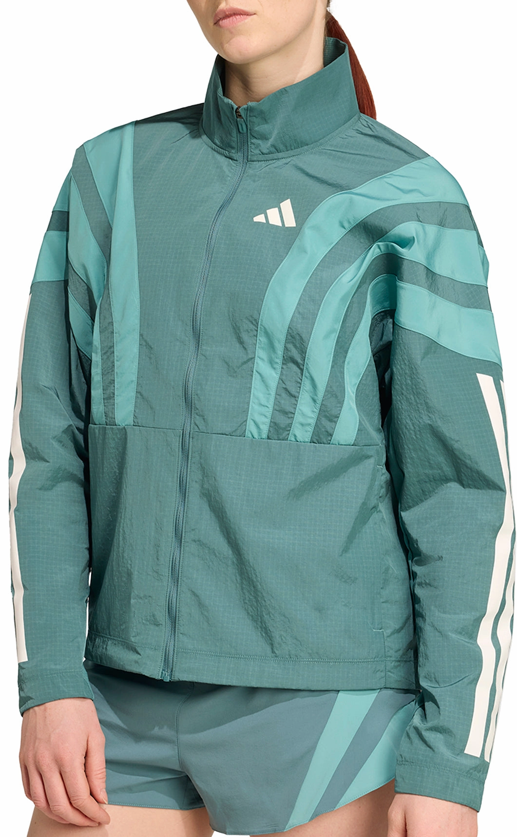 adidas Adizero Archive Womens Running Jacket - Green Valentine's Day Cruise