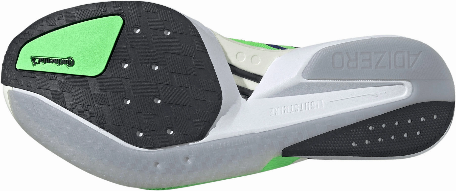 adidas Adizero Boston 13 Mens Running Shoes - Blue narrow widths running on a treadmill at the gym shoes