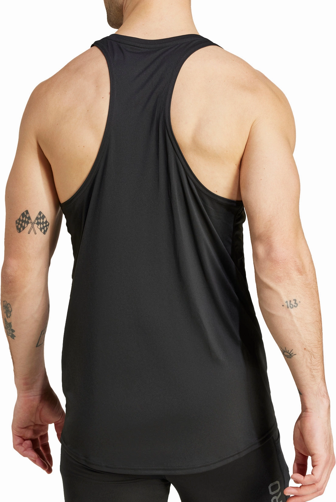 Bonded Seam Technology adidas Adizero Essentials Mens Running Vest - Black