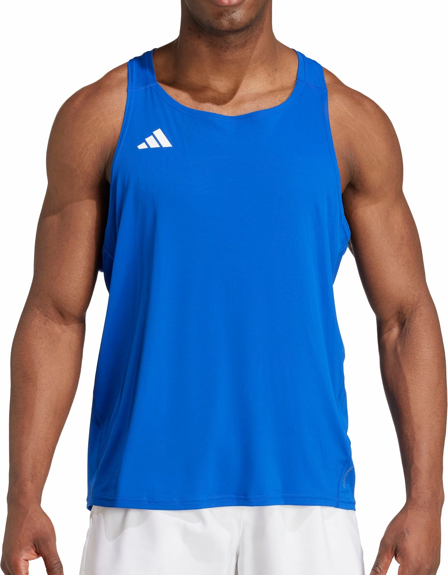 home adidas Adizero Essentials Mens Running Vest - Blue