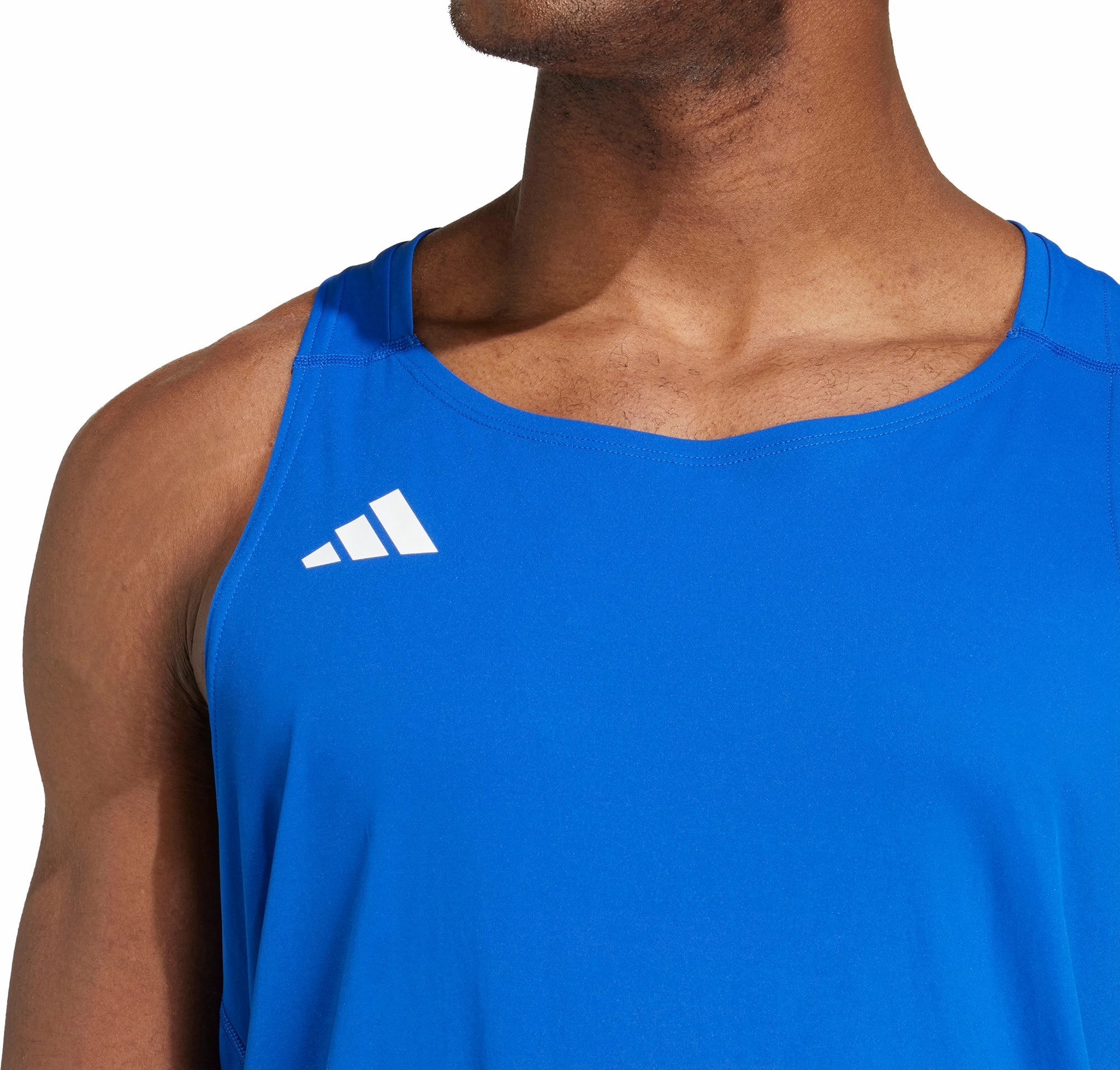 Luxury accessory adidas Adizero Essentials Mens Running Vest - Blue