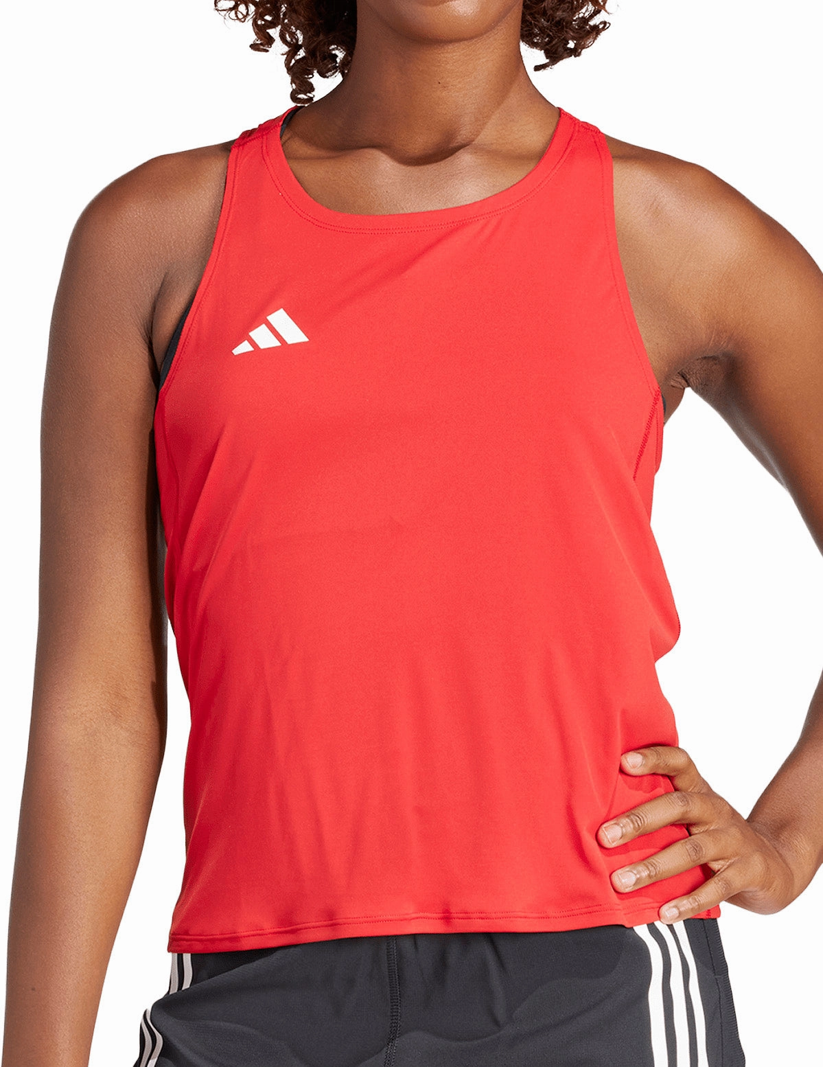 adidas Adizero Essentials Womens Running Vest Tank Top - Red abnormal