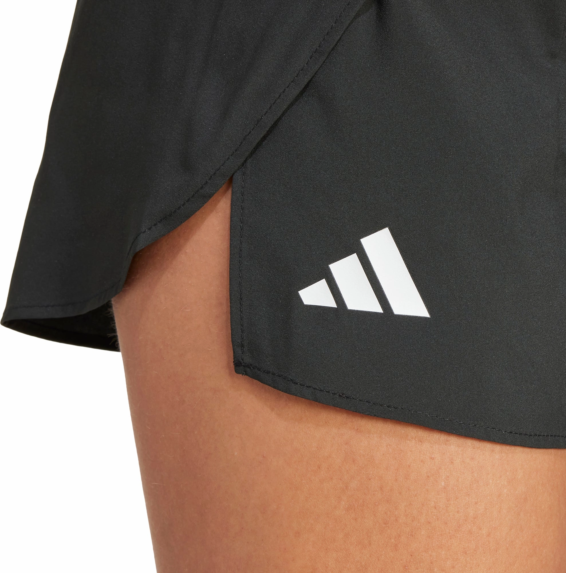 adidas Adizero Essentials Womens Split Running Shorts - Black Durable Material elastic waistband