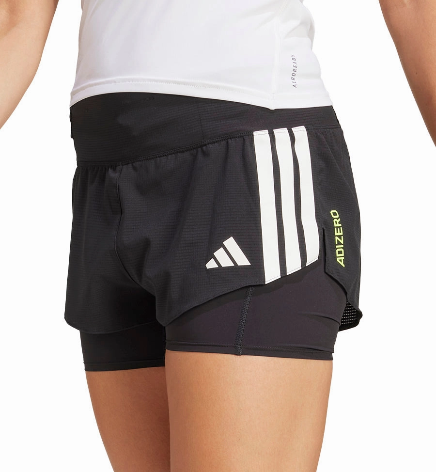 adidas Adizero Gel Pocket 2 In 1 Womens Running Shorts - Black Casual Design
