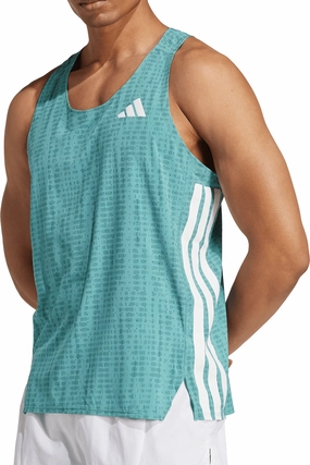 plenty Quick Release Clips adidas Adizero Mens Running Vest - Green