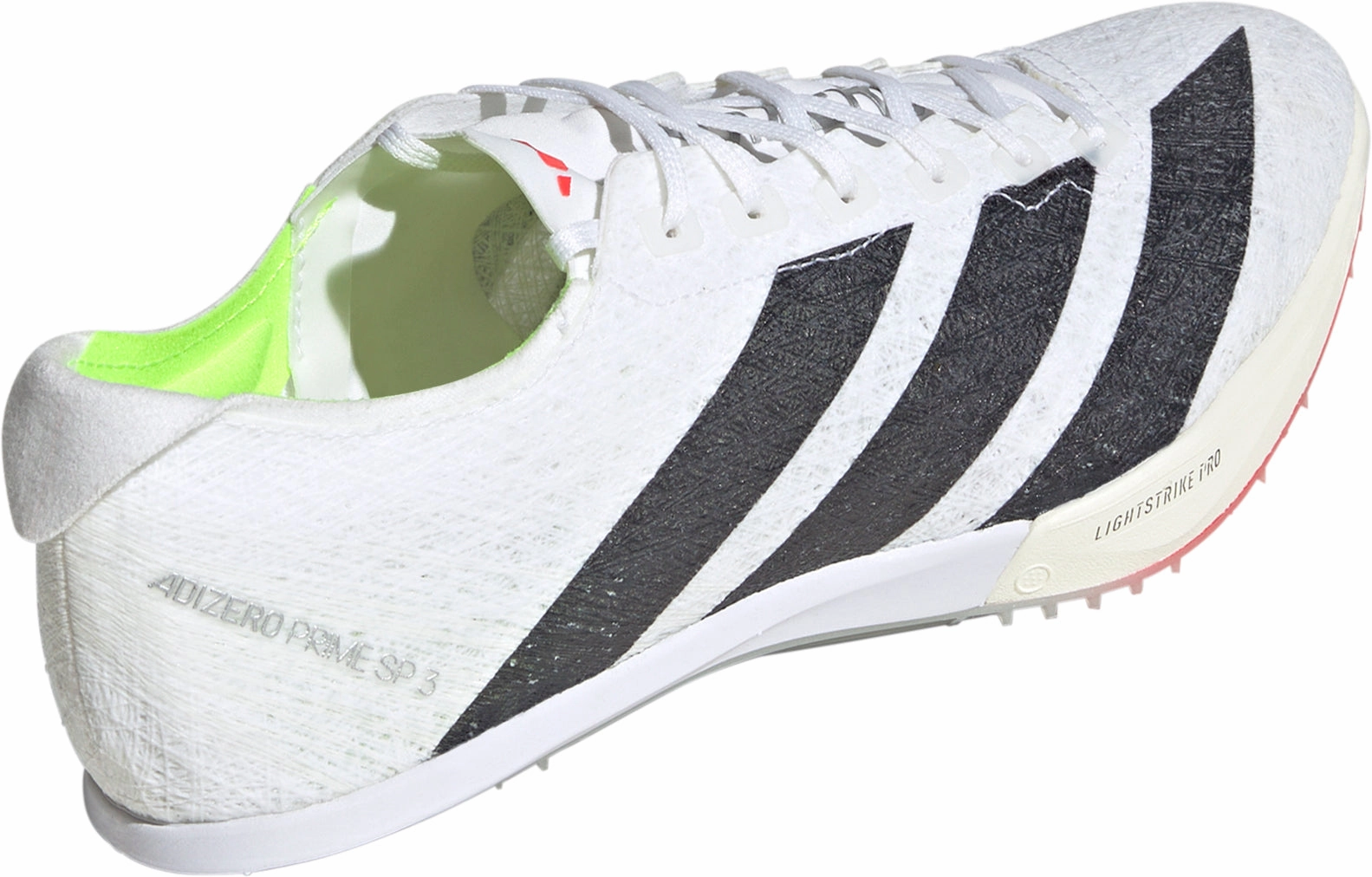 Midfield Play Traction Fit adidas Adizero Prime SP 3 Strung Running Spikes - White
