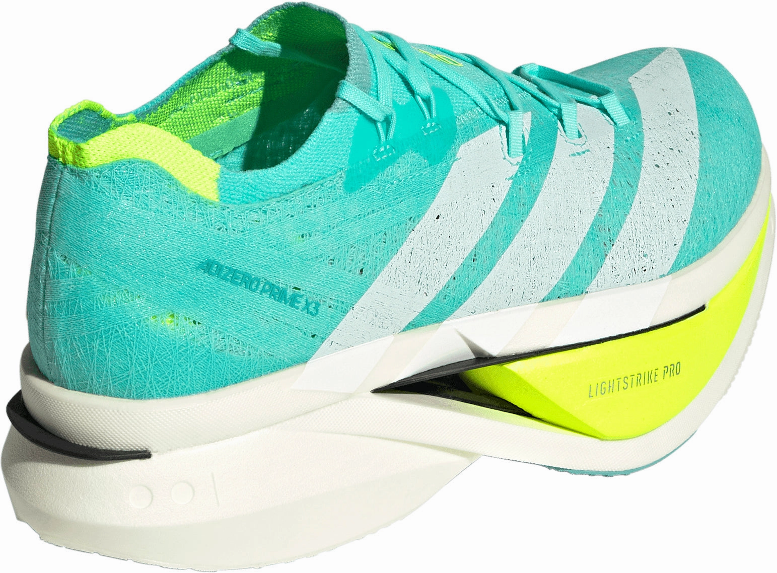 durable rubber shoes bounce - return - energy shoes adidas Adizero Prime X3 Strung Running Shoes - Green