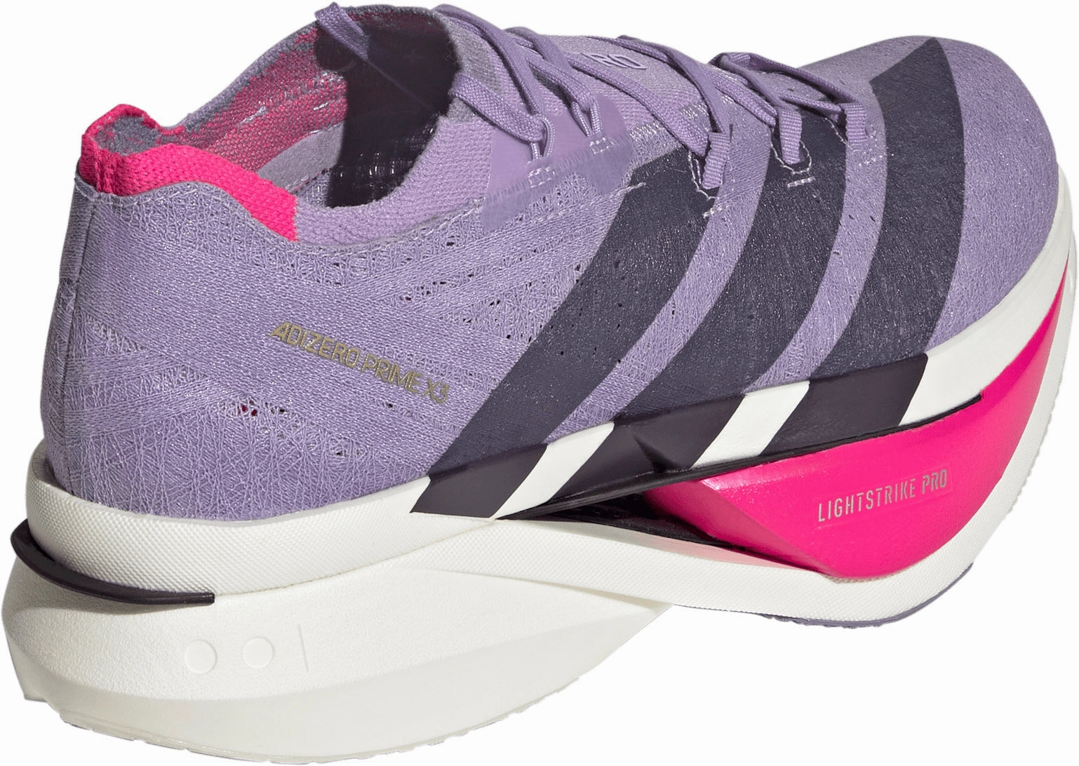 solo running shoes flat - footed shoes adidas Adizero Prime X3 Strung Running Shoes - Purple