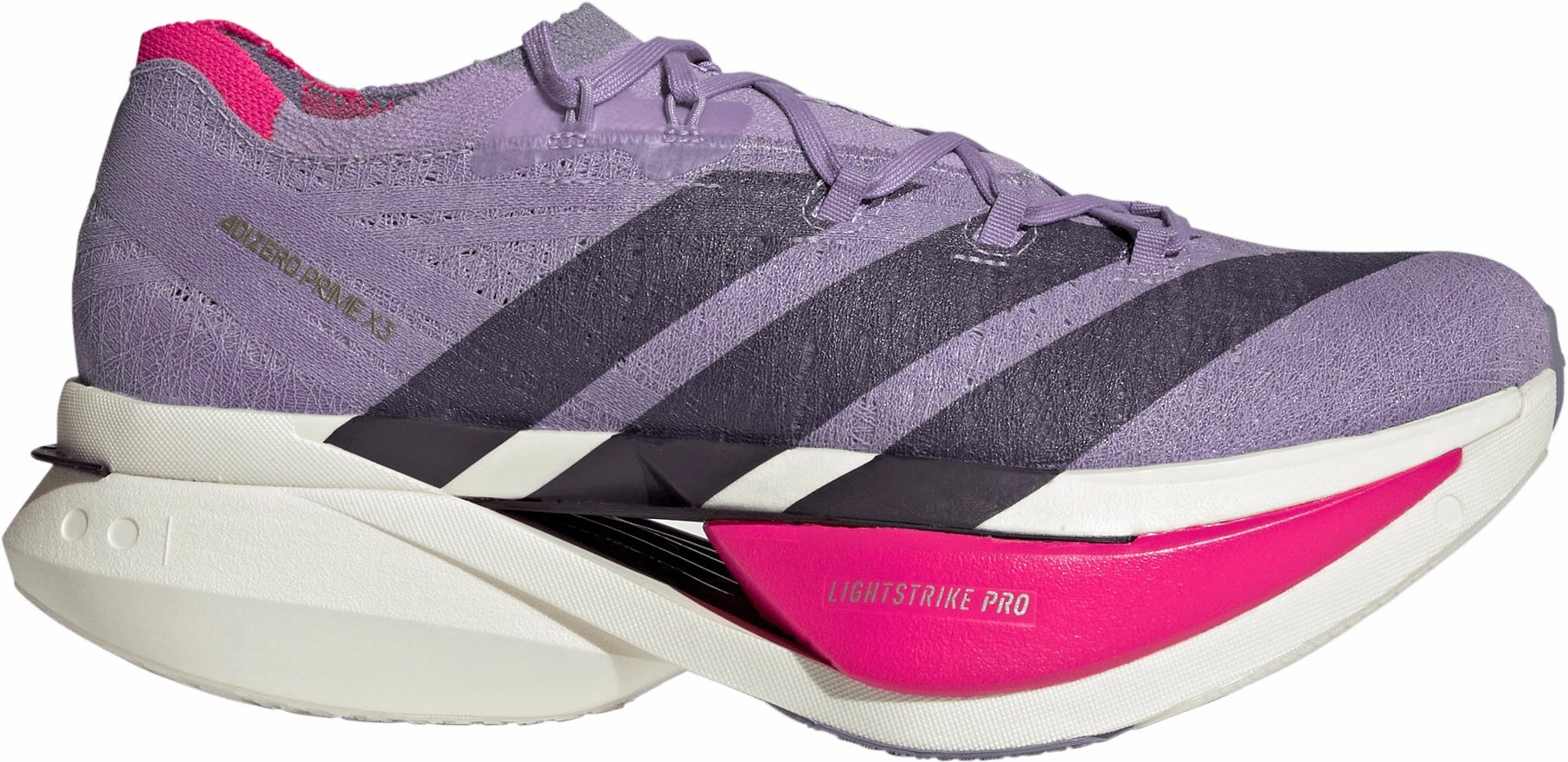 adidas Adizero Prime X3 Strung Running Shoes - Purple hypoallergenic