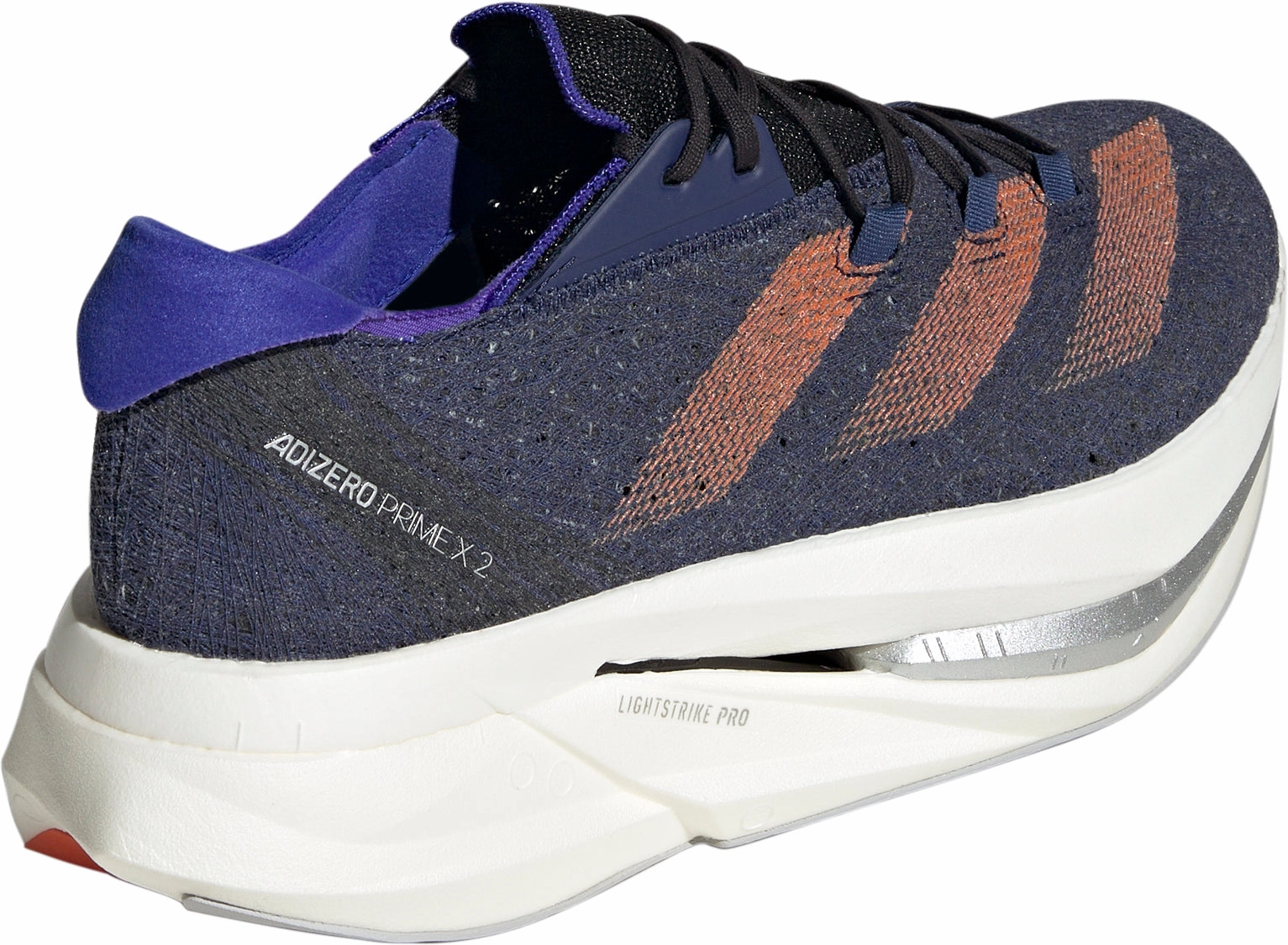 adidas Adizero Prime X 2.0 Strung Running Shoes - Blue Directional Flex Grooves