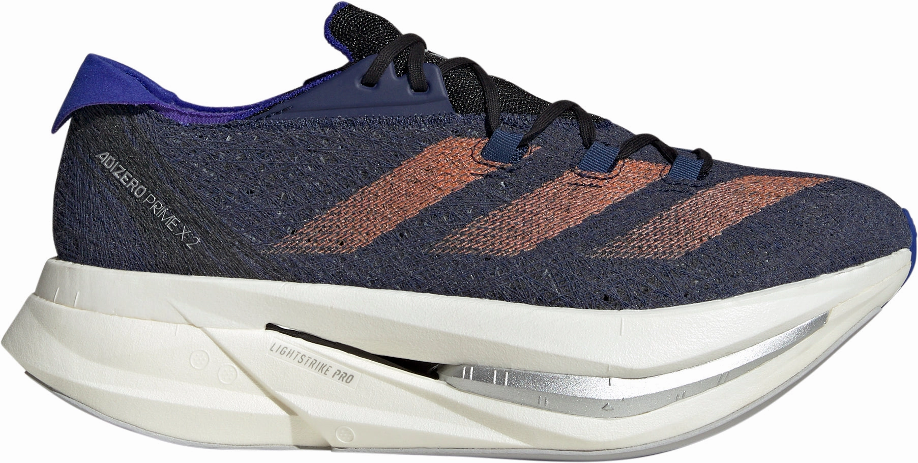 adidas Adizero Prime X 2.0 Strung Running Shoes - Blue stretchy shoes joint flexibility running shoe improvement