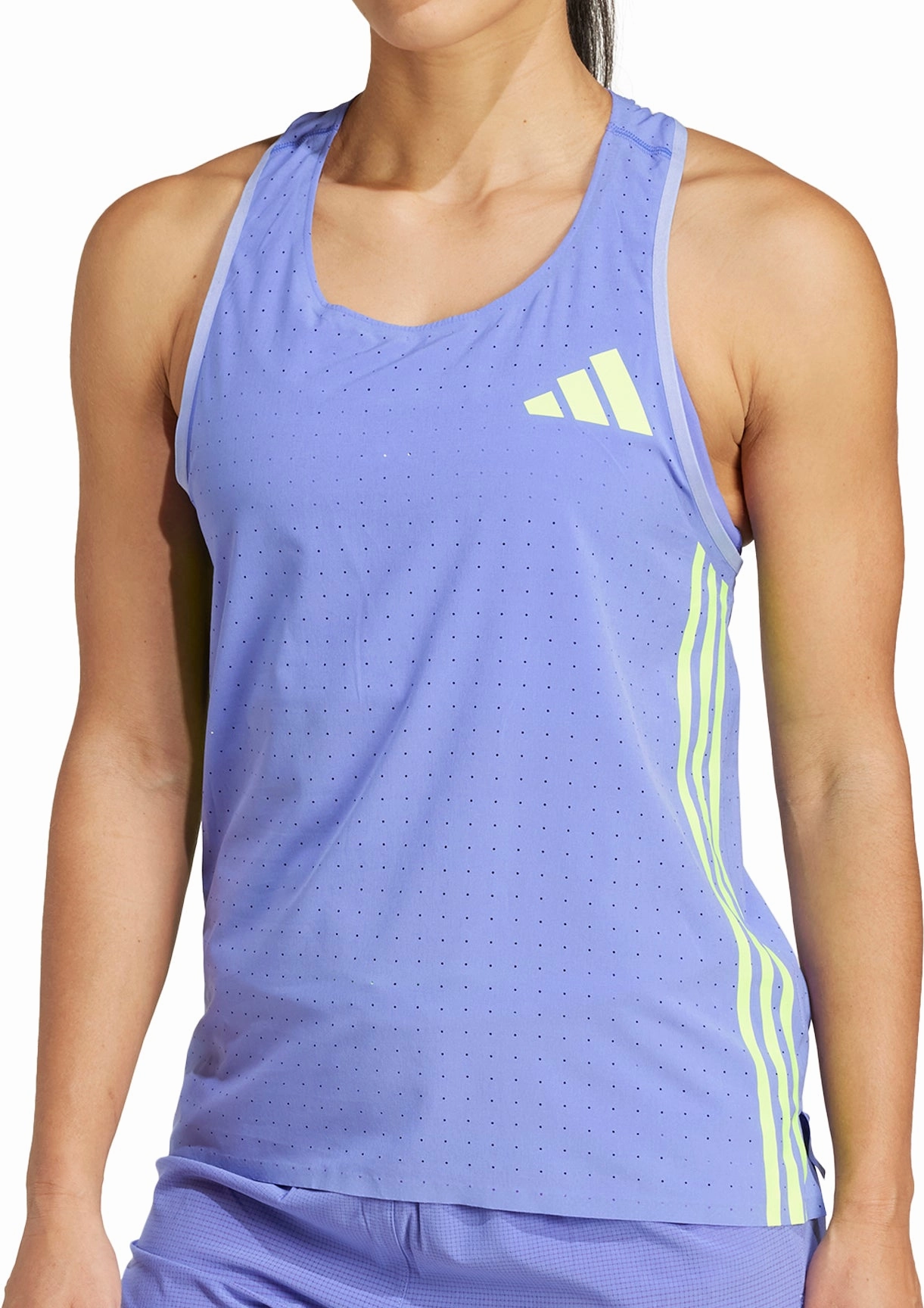 adidas Adizero Promo Womens Running Vest Tank Top - Blue location