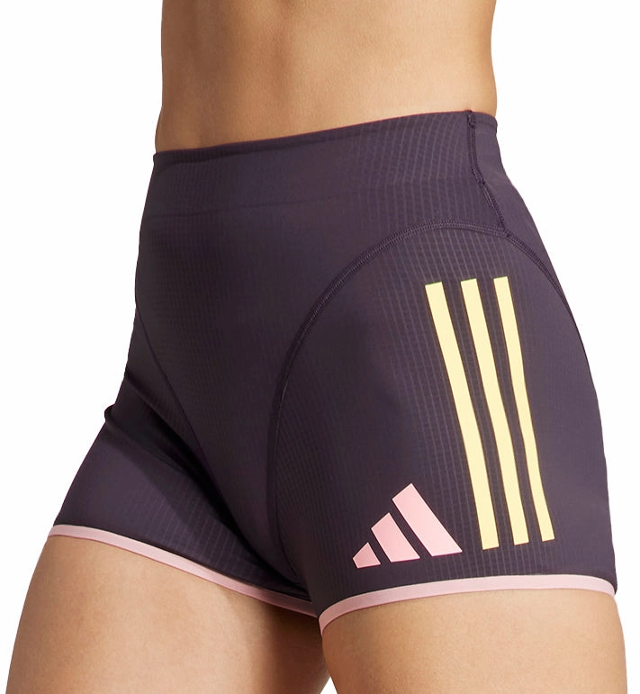 Relaxed fit style Chic Vibe adidas Adizero Promo Womens Short Running Tights - Purple