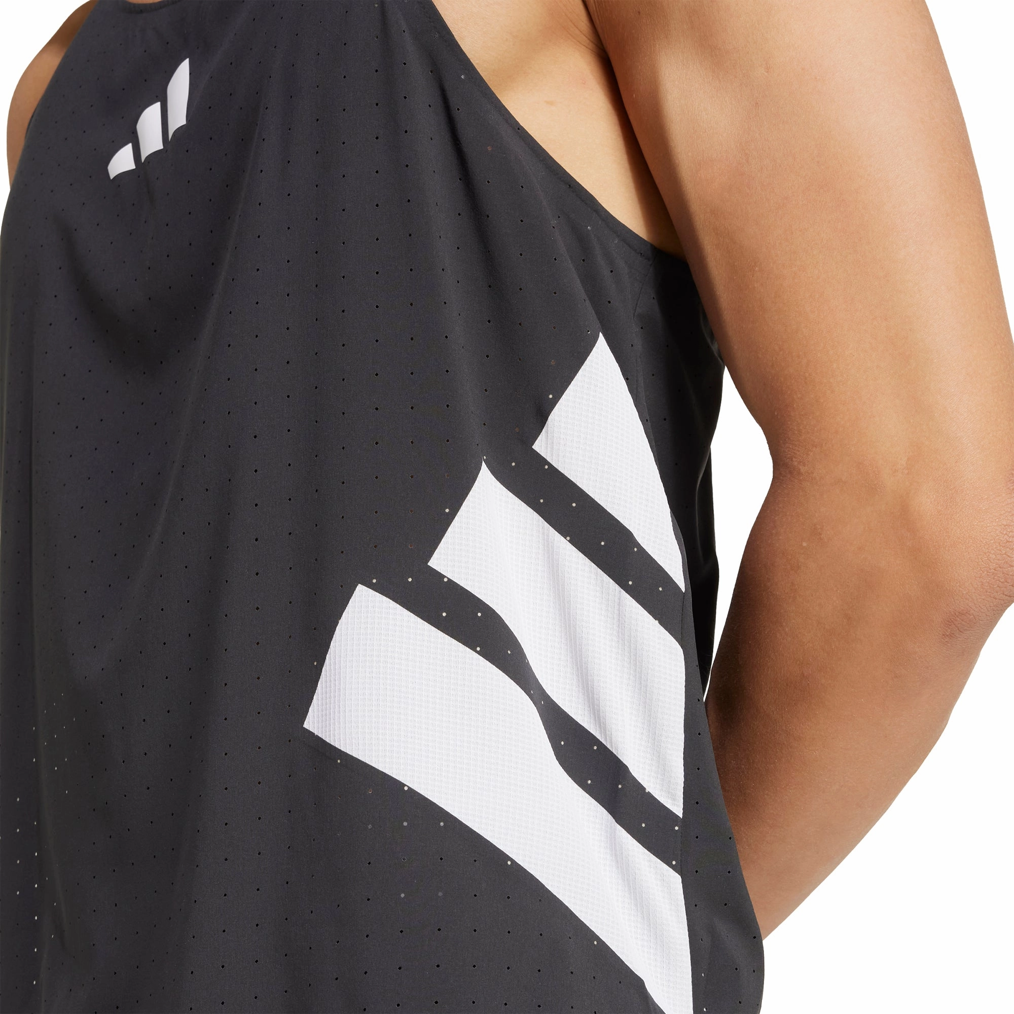 ready - to - wear adidas Adizero Road To Records Mens Running Vest - Black