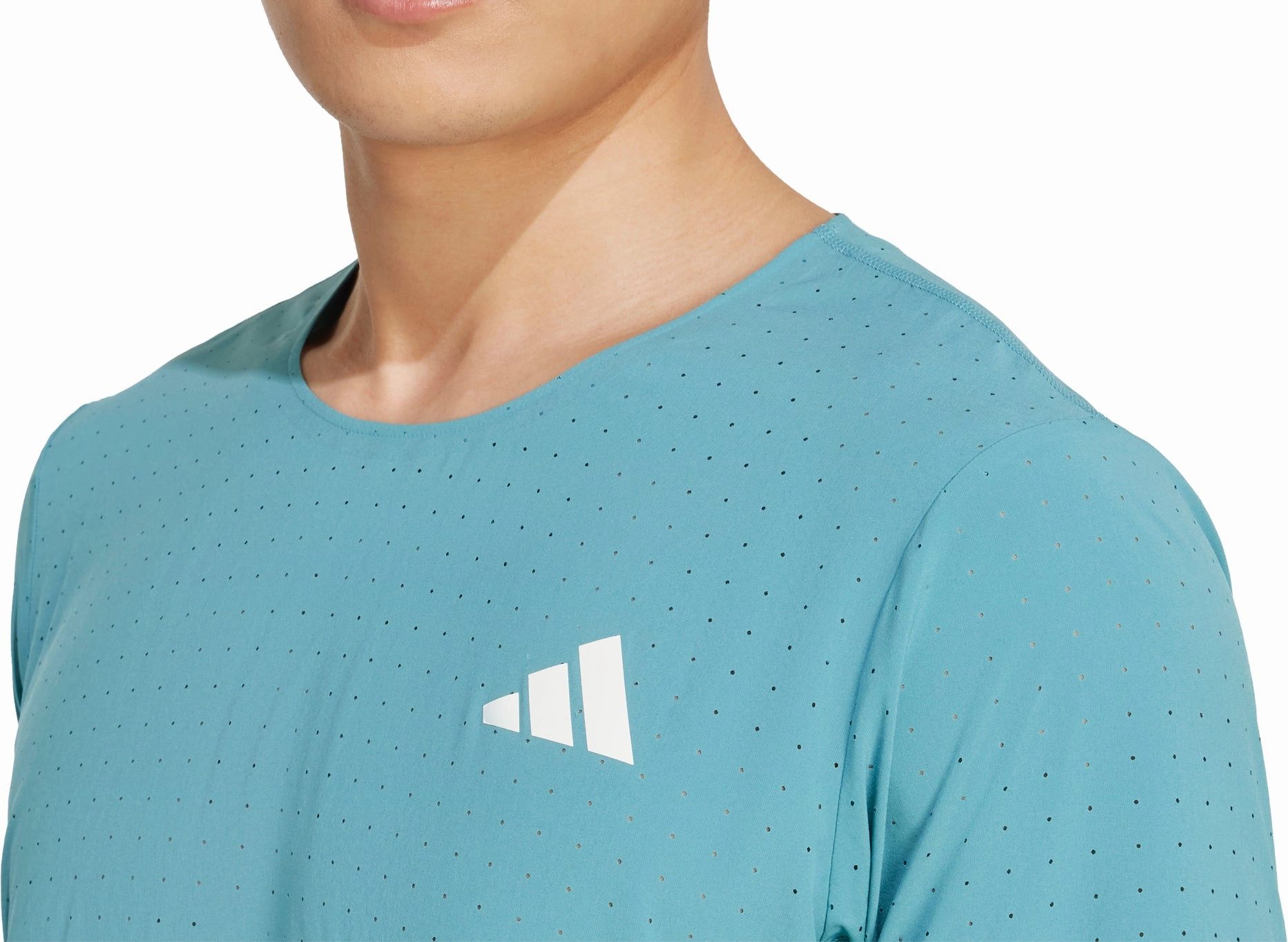 Comfortable apparel adidas Adizero Short Sleeve Mens Running Top - Green