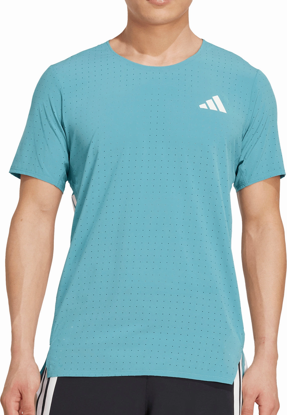 adidas Adizero Short Sleeve Mens Running Top - Green Effortless Daywear