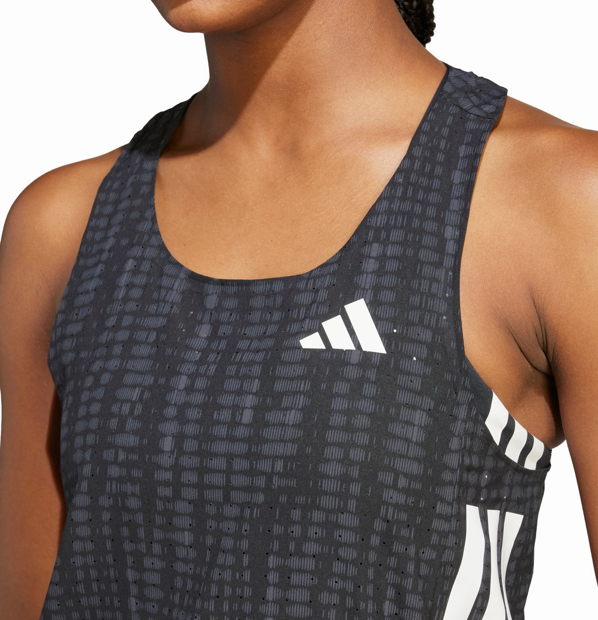 ideal for parties adidas Adizero Womens Running Vest Tank Top - Black