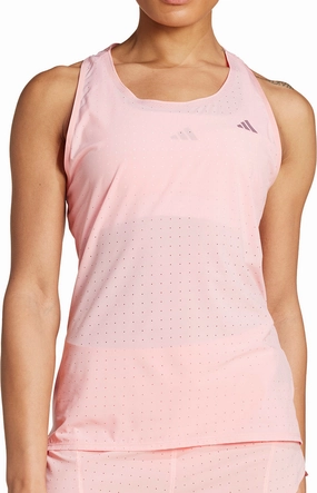 adidas Adizero Womens Running Vest Tank Top - Pink sedentary