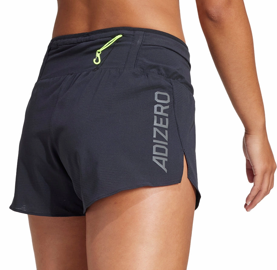 lounging clothes TemperatureRegulating adidas Adizero Womens Split Running Shorts - Black