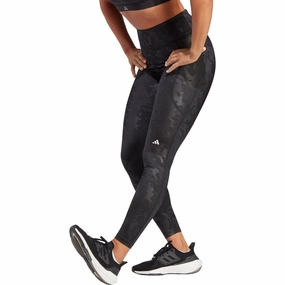 adidas DailyRun Embossed High Rise Womens 7/8 Running Tights - Black Comfort and Flexibility