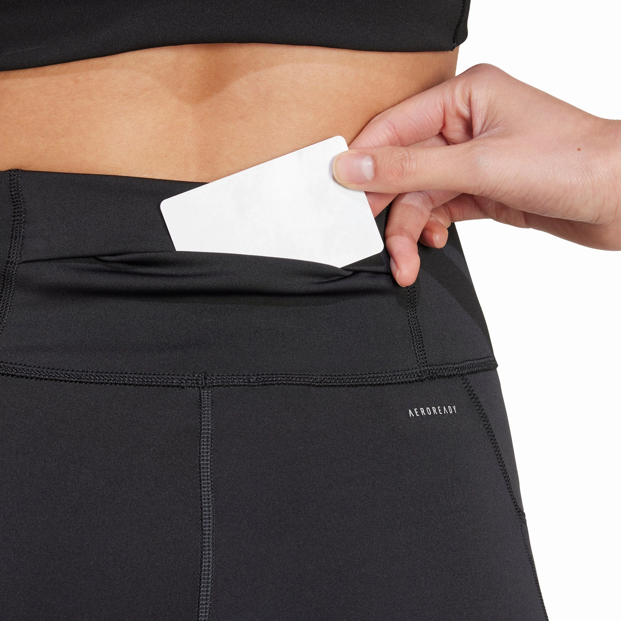 Luxury Choice Mountain Hike Soft Fabric adidas DailyRun Womens 3/4 Capri Running Tights - Black