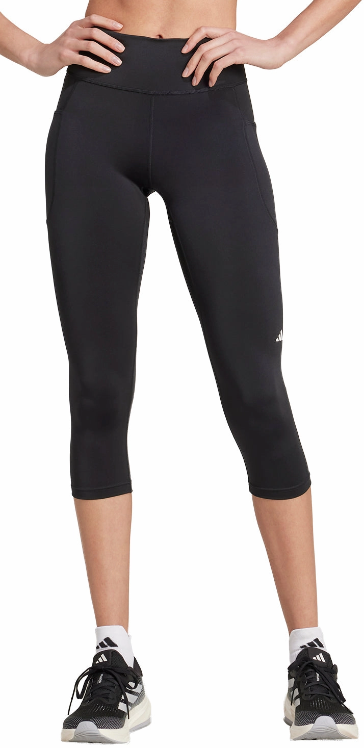 adidas DailyRun Womens 3/4 Capri Running Tights - Black Perfect Fit
