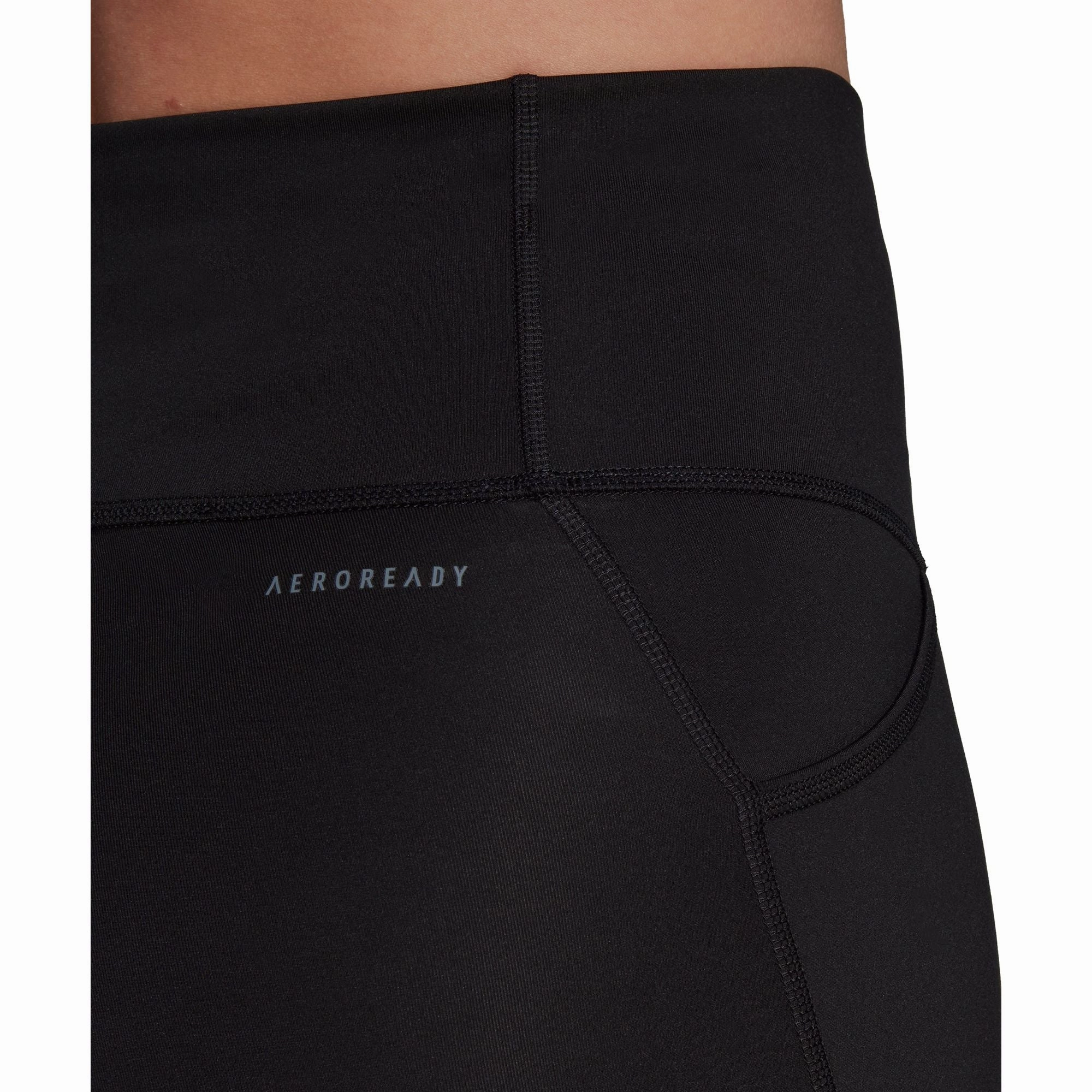 adidas Essentials Womens 7/8 Running Tights - Black anti slip grip