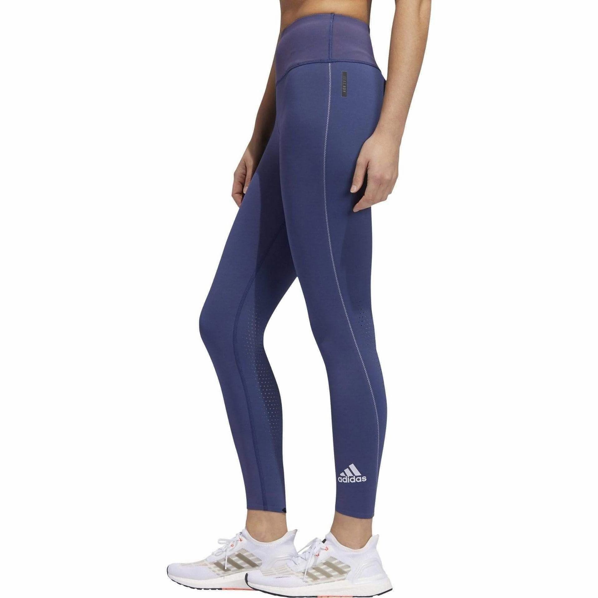 Studio Practice Eco Friendly Chilly Day Comfort adidas HEAT.RDY High Rise Womens 7/8 Training Tights - Blue