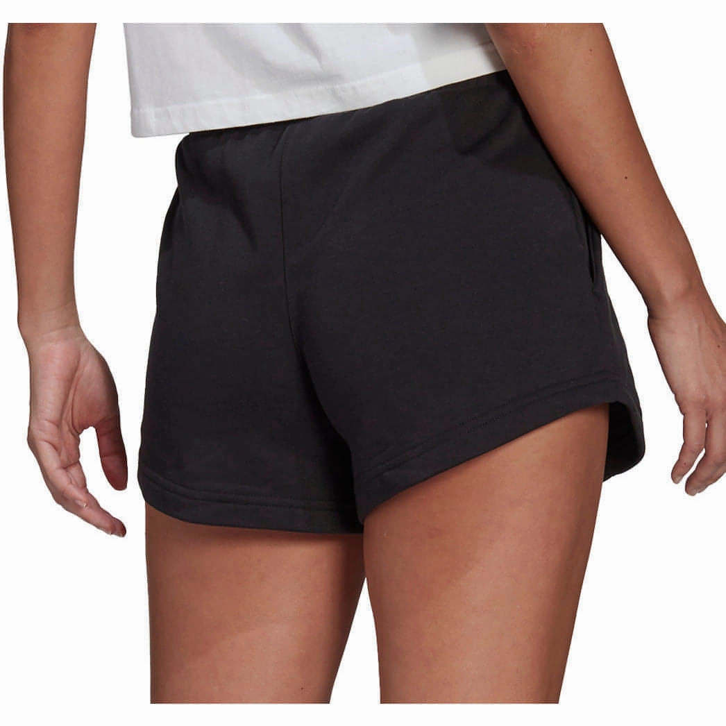 adidas Hyperglam French Terry Womens Training Shorts - Black Bright Colors Warm Look