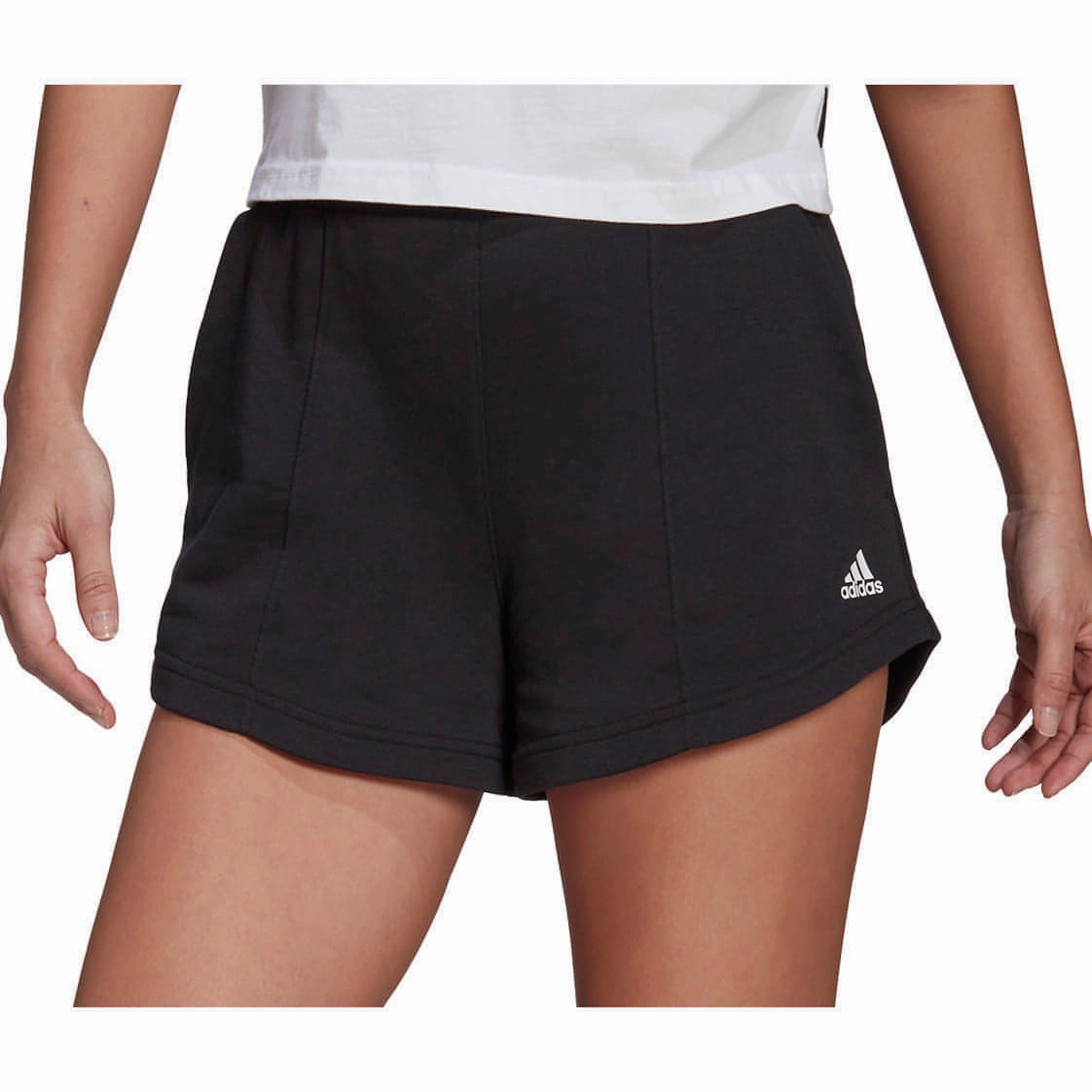 adidas Hyperglam French Terry Womens Training Shorts - Black ethical fashion