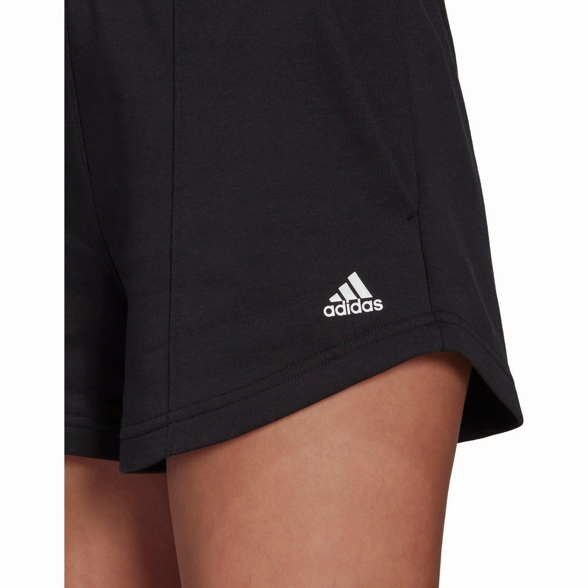 Durable Build Breathable fabric construction adidas Hyperglam French Terry Womens Training Shorts - Black